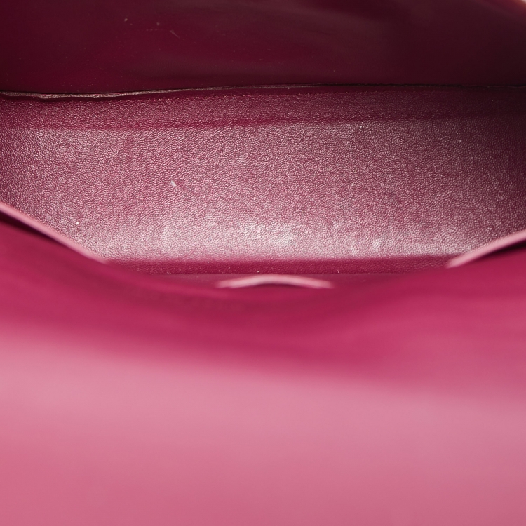 Pre Owned Celine Burgundy Leather Small Trotteur Crossbody Bag