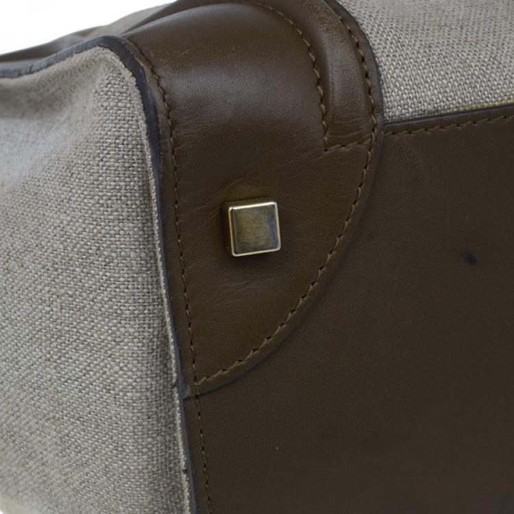 Pre Owned Celine Tricolor Leather Mini Luggage Tote