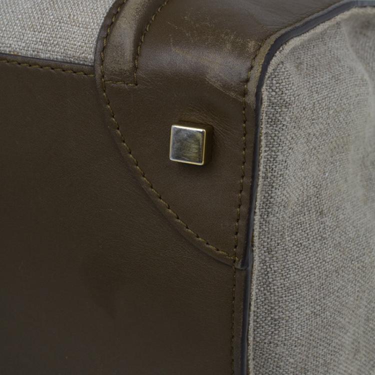 Pre Owned Celine Tricolor Leather Mini Luggage Tote