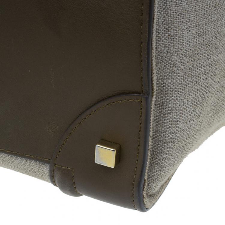 Pre Owned Celine Tricolor Leather Mini Luggage Tote