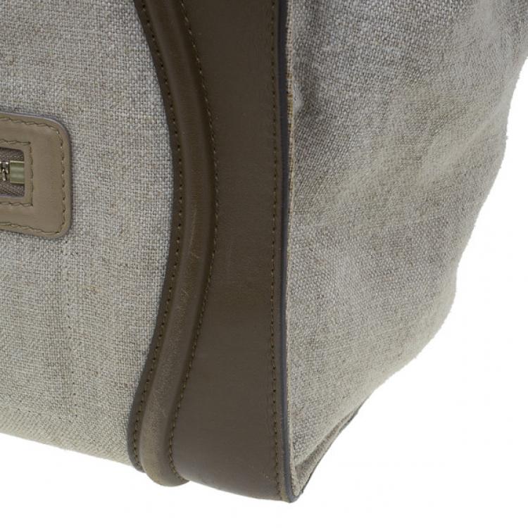 Pre Owned Celine Tricolor Leather Mini Luggage Tote