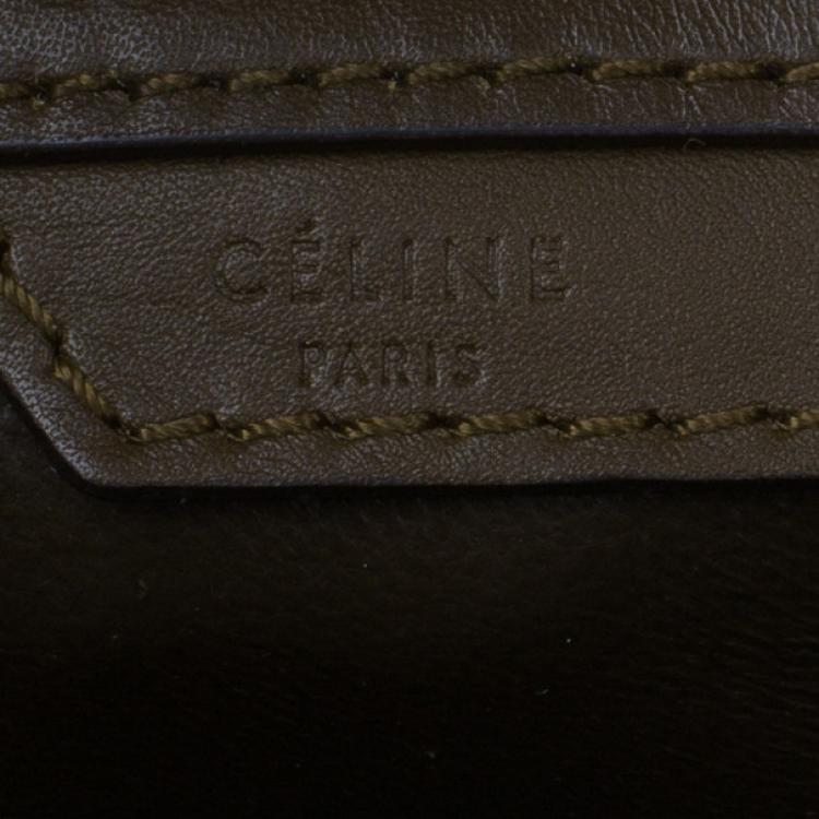 Pre Owned Celine Tricolor Leather Mini Luggage Tote
