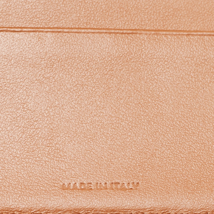 Pre Owned Celine Brown Leather Small Triomphe Compact Wallet