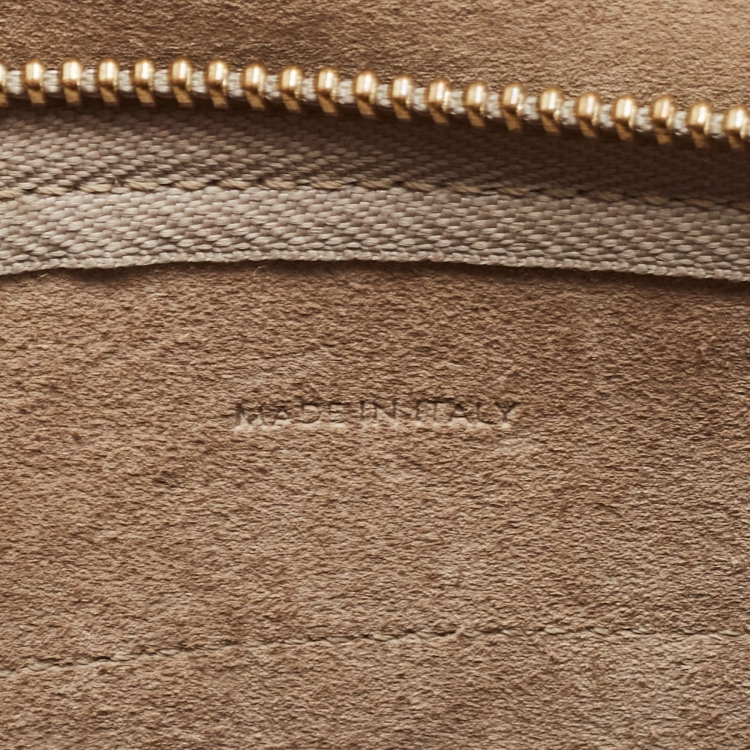 Pre Owned Celine Beige Leather Nano Belt Top Handle Bag