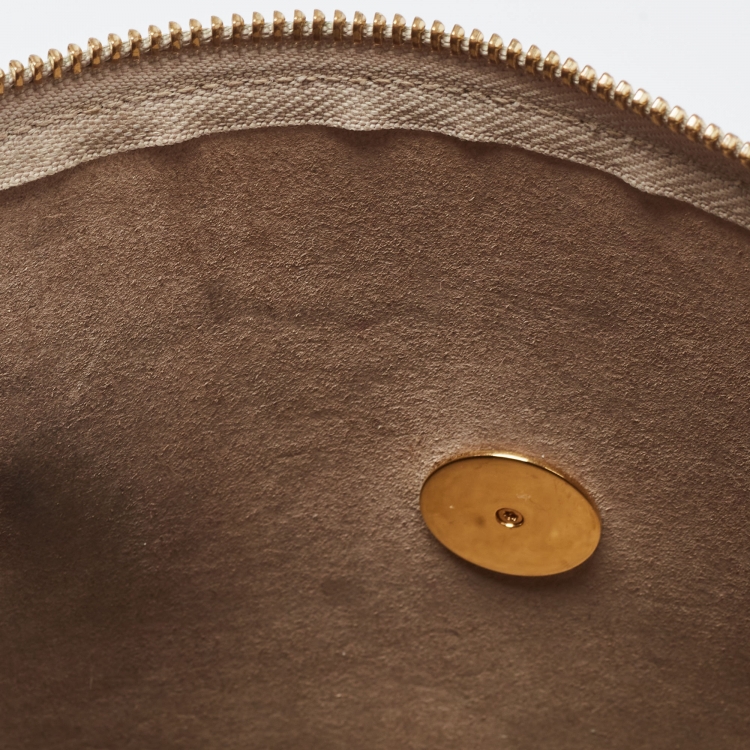 Pre Owned Celine Beige Leather Nano Belt Top Handle Bag