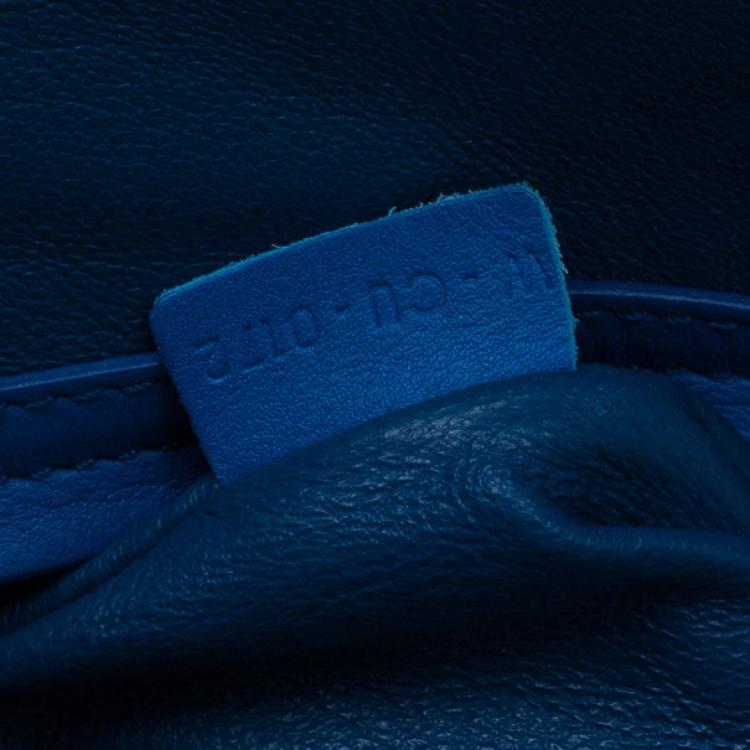 Pre Owned Celine Antique Blue Suede Medium Phantom Tote