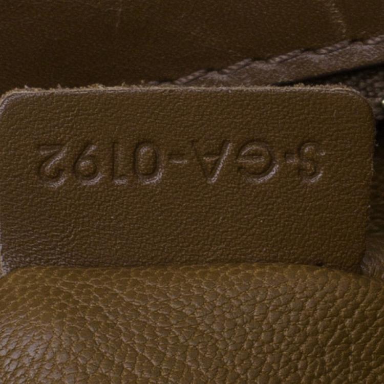 Pre Owned Celine Brown Palmelato Leather Micro Luggage Tote