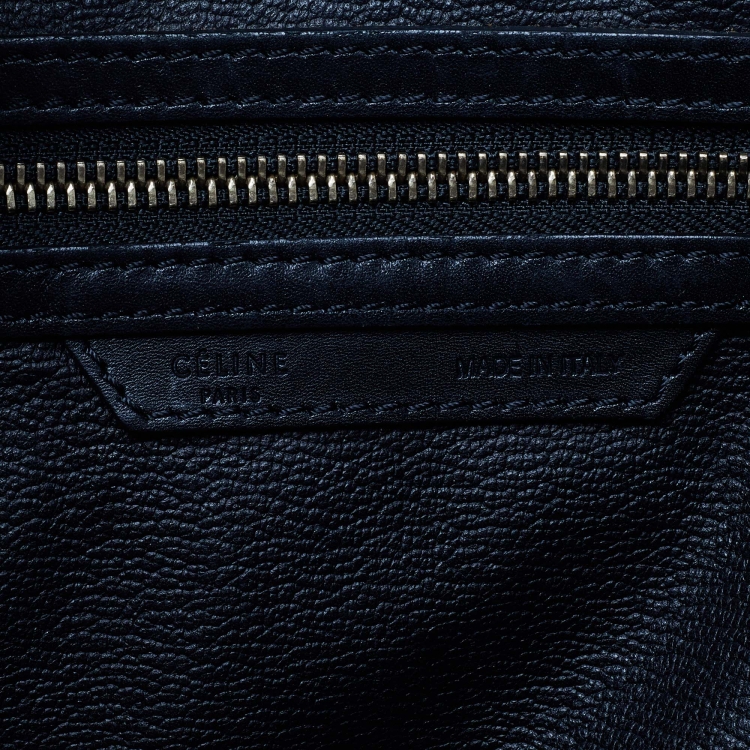 Pre Owned Celine Black Leather Mini Luggage Tote