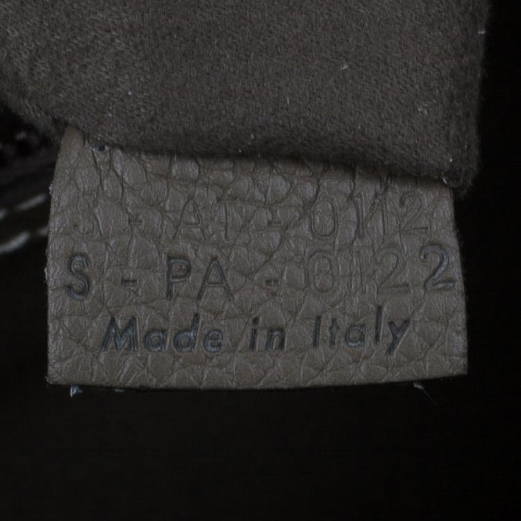 Pre Owned Celine Elephant Grey Leather Mini Luggage Tote