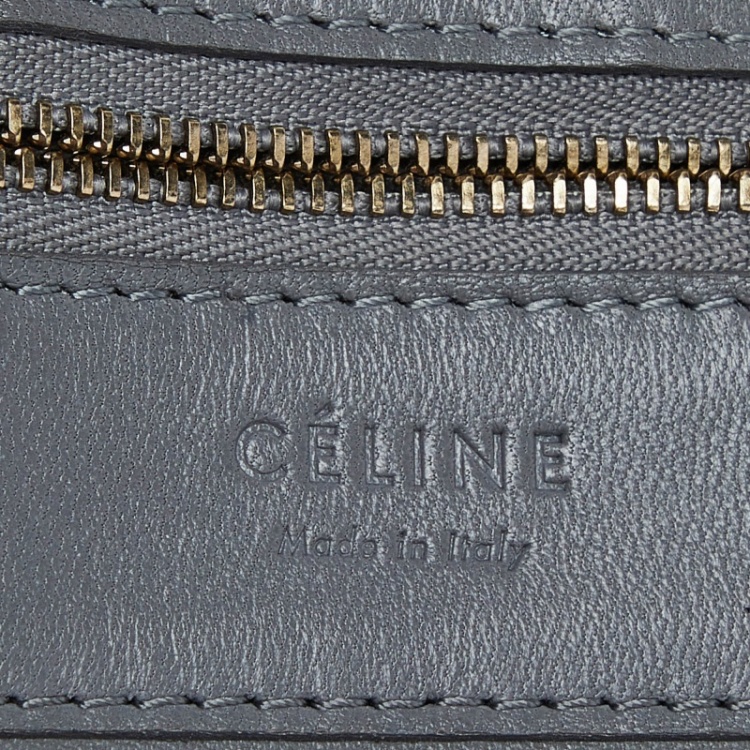 Pre Owned Celine Grey/Brown Leather Horizontal Cabas Tote