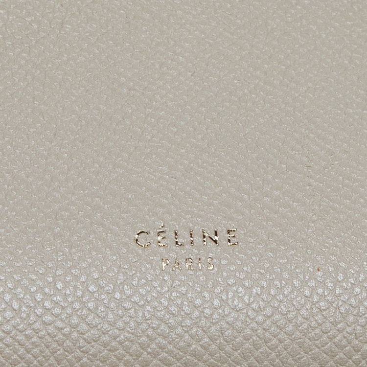 Pre Owned Celine Beige Leather Micro Belt Bag