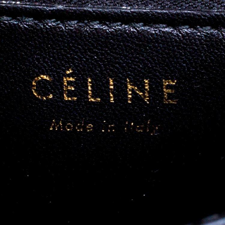 Pre Owned Celine Black Python Small Classic Box Flap Bag