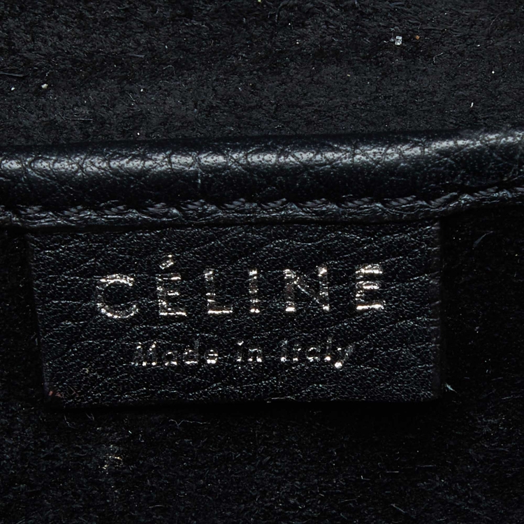 Pre Owned Céline Black Leather Nano Luggage Tote