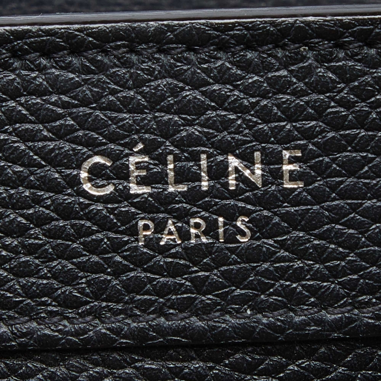 Pre Owned Céline Black Leather Nano Luggage Tote