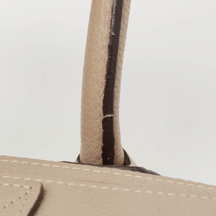 Pre Owned Celine Dune Leather Micro Luggage Tote