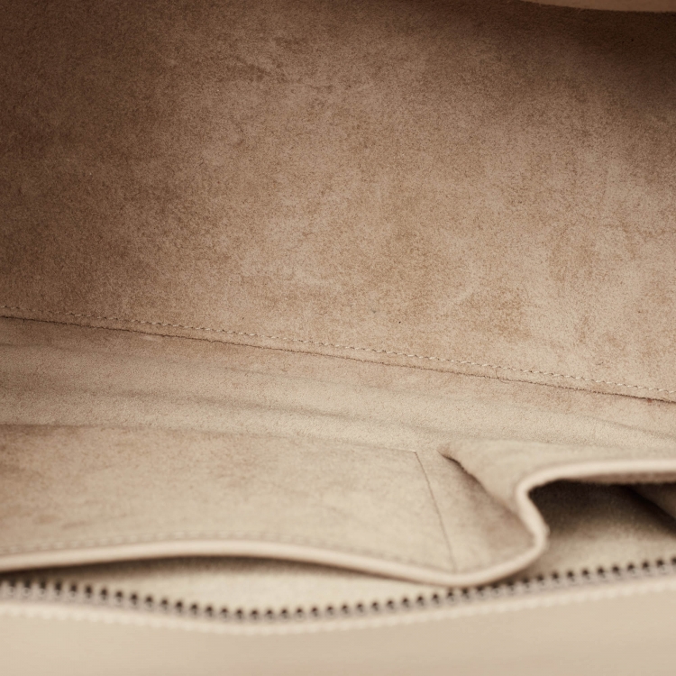 Pre Owned Celine Dune Leather Micro Luggage Tote