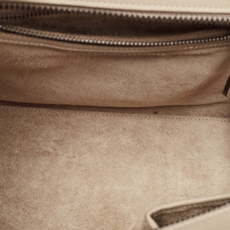 Pre Owned Celine Dune Leather Micro Luggage Tote