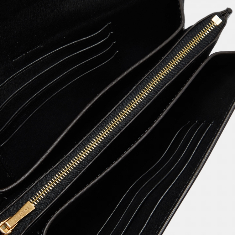 Pre Owned Celine Tri Color Leather and Python Pocket Clutch