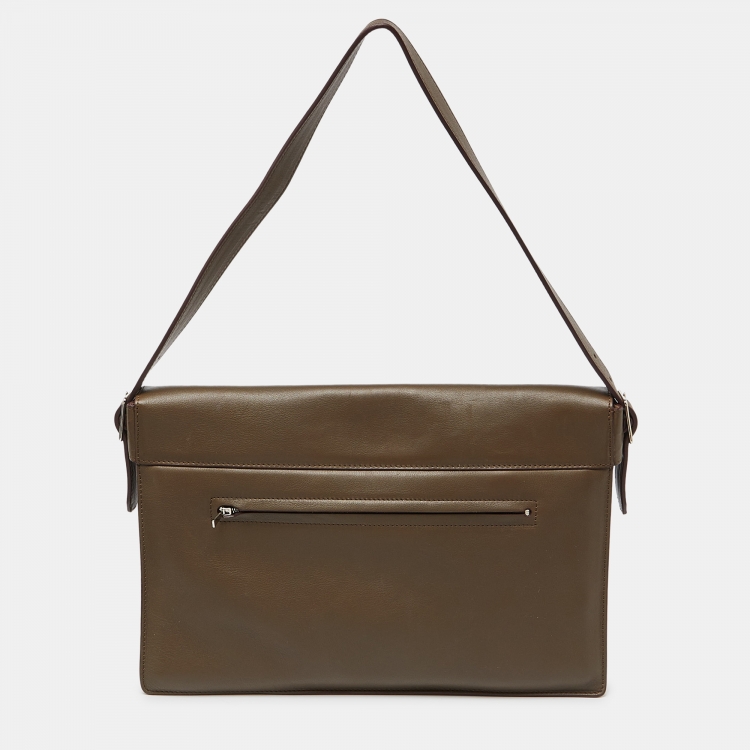 Pre Owned Celine Tricolor Leather and Suede Medium Diamond Shoulder Bag