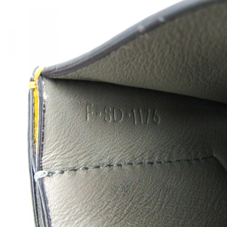 Pre Owned Celine Yellow Leather Gusset Card Holder