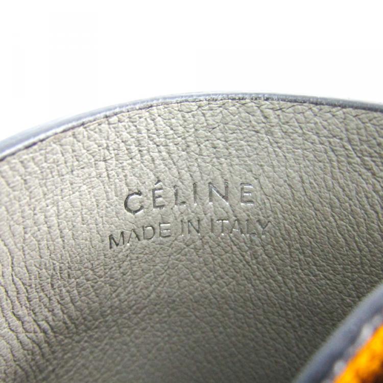 Pre Owned Celine Yellow Leather Gusset Card Holder