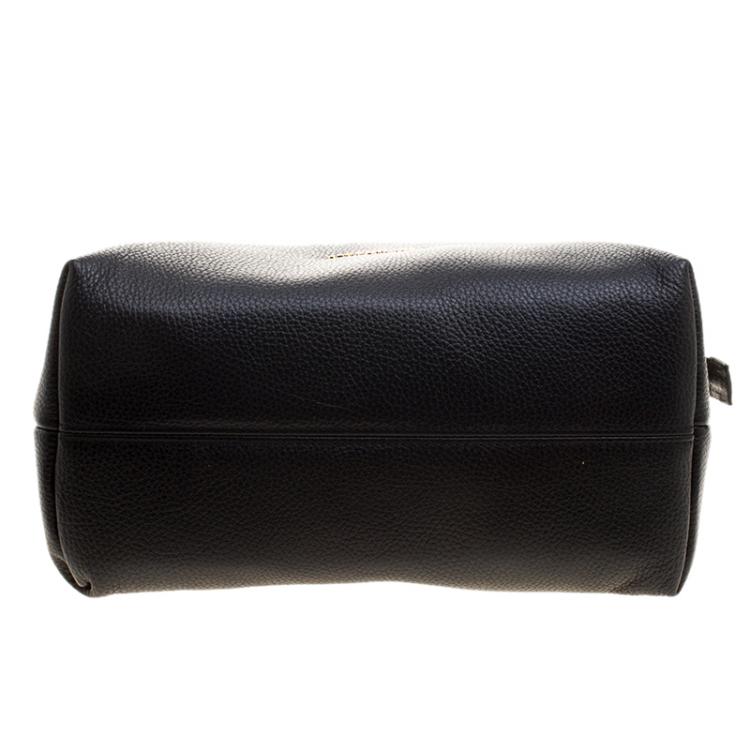 Pre Owned Cerruti 1881 Black Leather Cerrutis Chain Tote