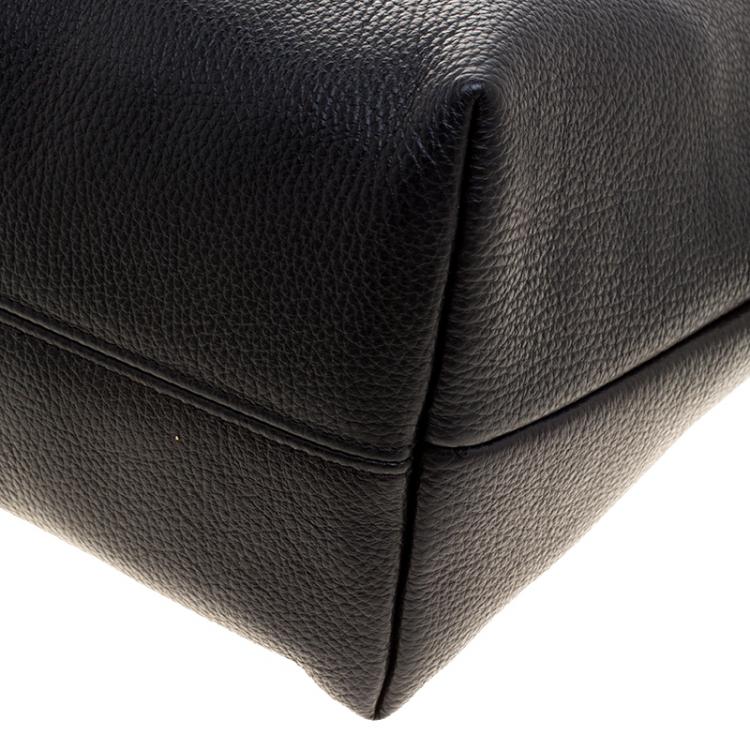 Pre Owned Cerruti 1881 Black Leather Cerrutis Chain Tote