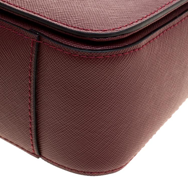 Pre Owned Cerruti 1881 Red Leather Cerrutis Shoulder Bag