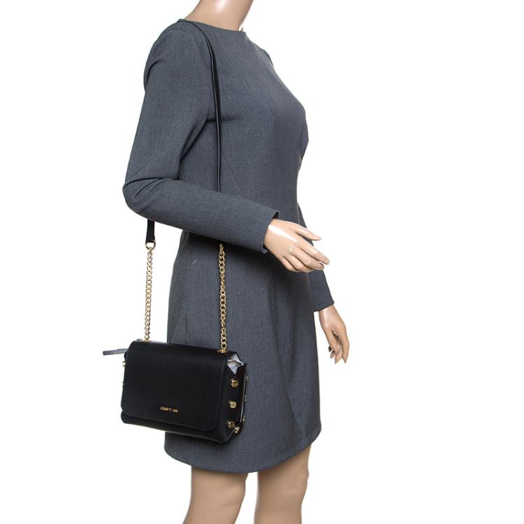Pre Owned Cerruti 1881 Black Leather Marina Shoulder Bag