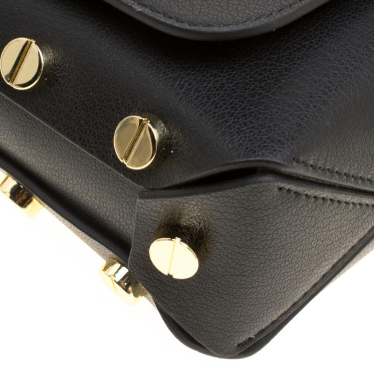 Pre Owned Cerruti 1881 Black Leather Marina Shoulder Bag
