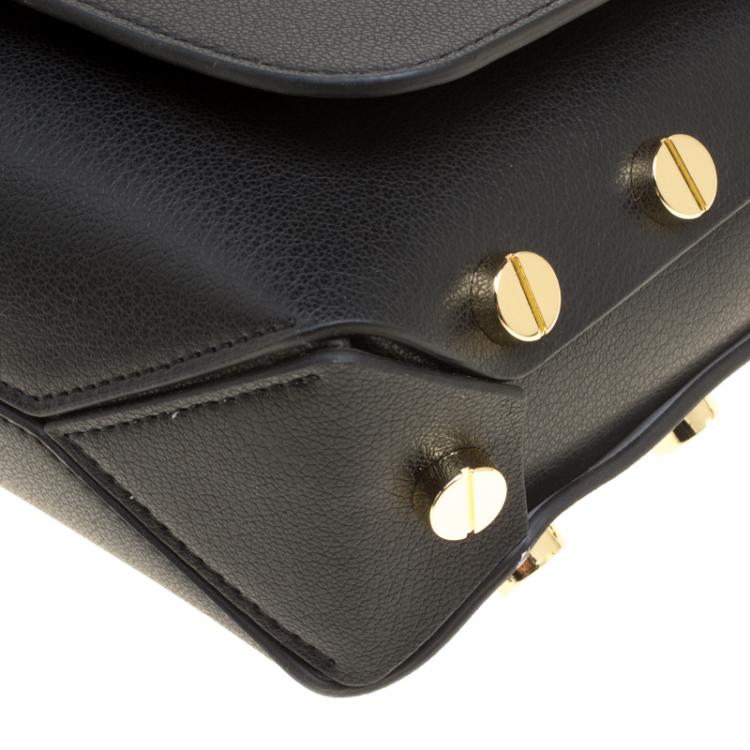 Pre Owned Cerruti 1881 Black Leather Marina Shoulder Bag