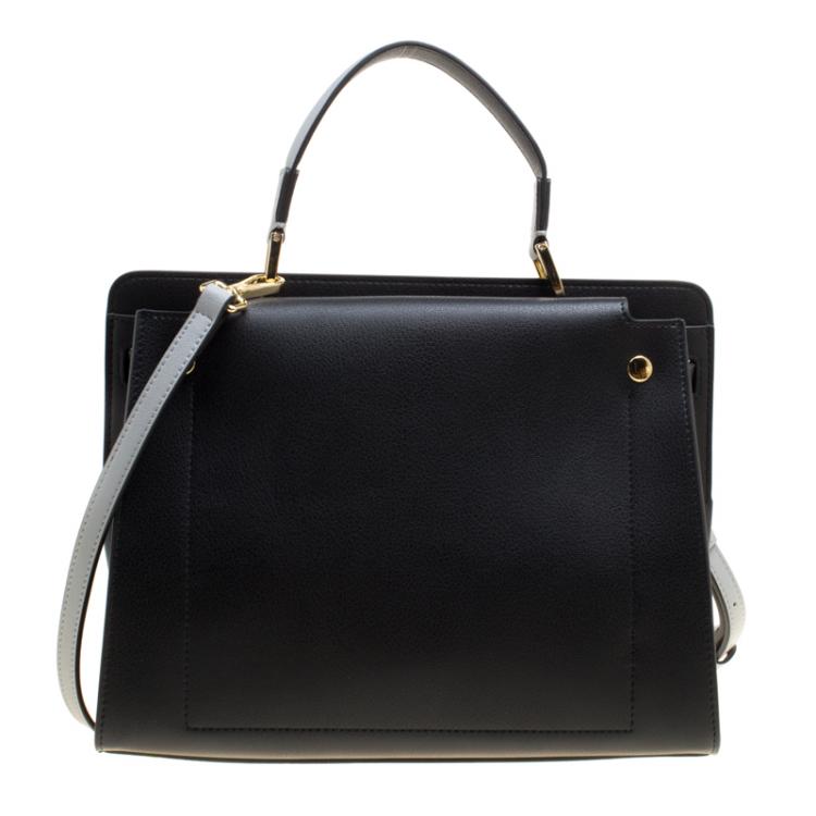 Pre Owned Cerruti 1881 Black Leather Nicole Top Handle Bag