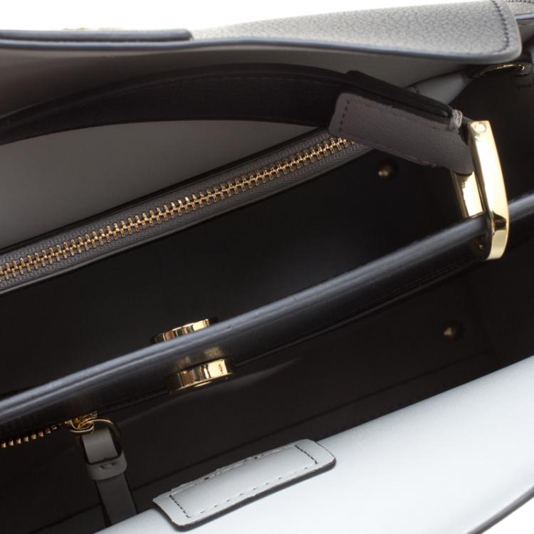 Pre Owned Cerruti 1881 Black Leather Nicole Top Handle Bag