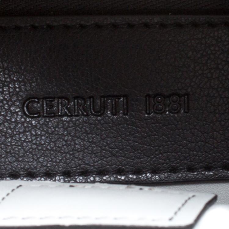 Pre Owned Cerruti 1881 Black Leather Nicole Top Handle Bag