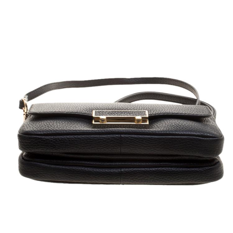 Pre Owned Cerruti 1881 Black Leather Shoulder Bag
