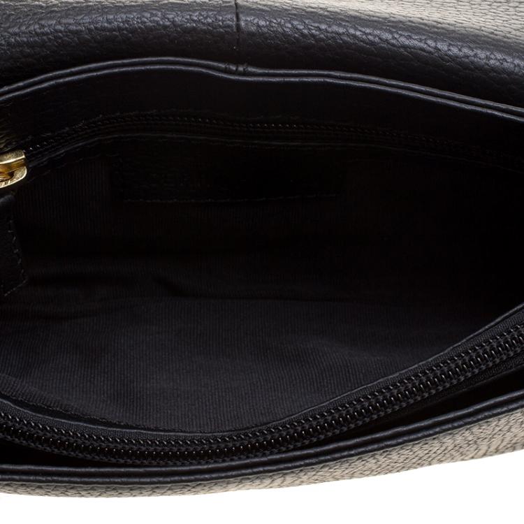 Pre Owned Cerruti 1881 Black Leather Shoulder Bag