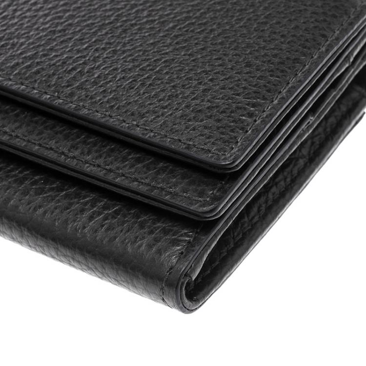 Pre Owned Cerruti 1881 Black Leather Cerrutis Flap Wallet