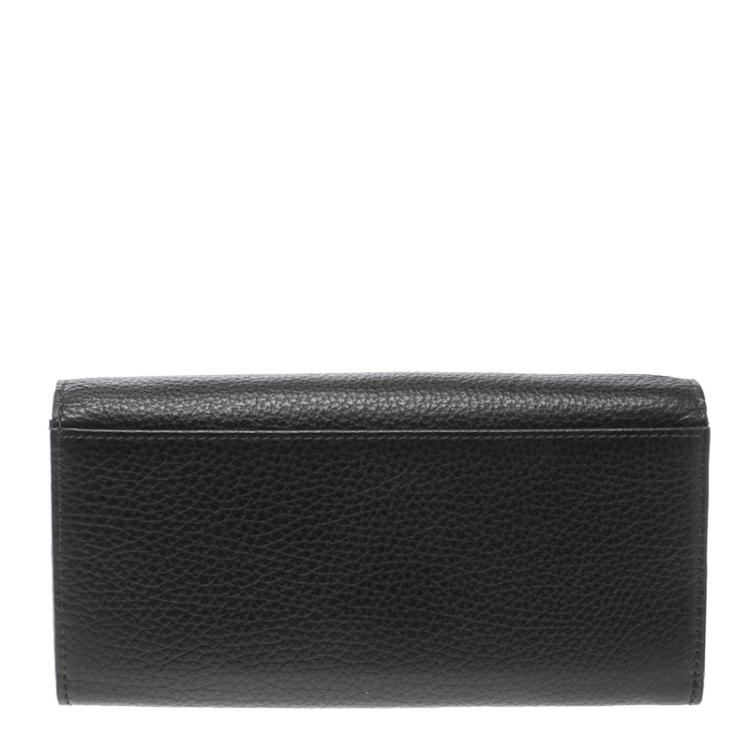 Pre Owned Cerruti 1881 Black Leather Cerrutis Flap Wallet