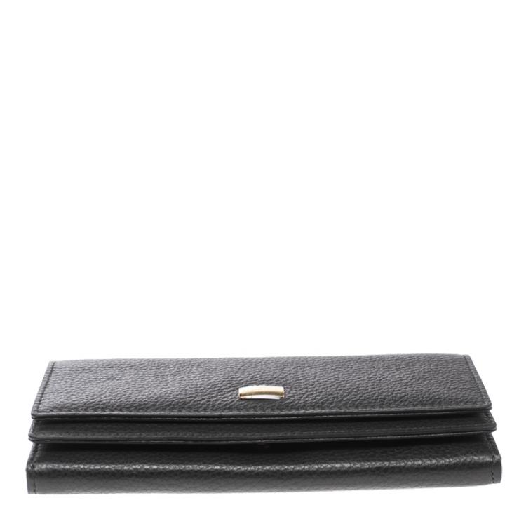 Pre Owned Cerruti 1881 Black Leather Cerrutis Flap Wallet