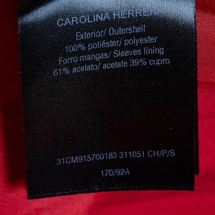 Pre Owned CH Carolina Herrera Red Synthetic Wrap-Around Belted Maxi Dress S