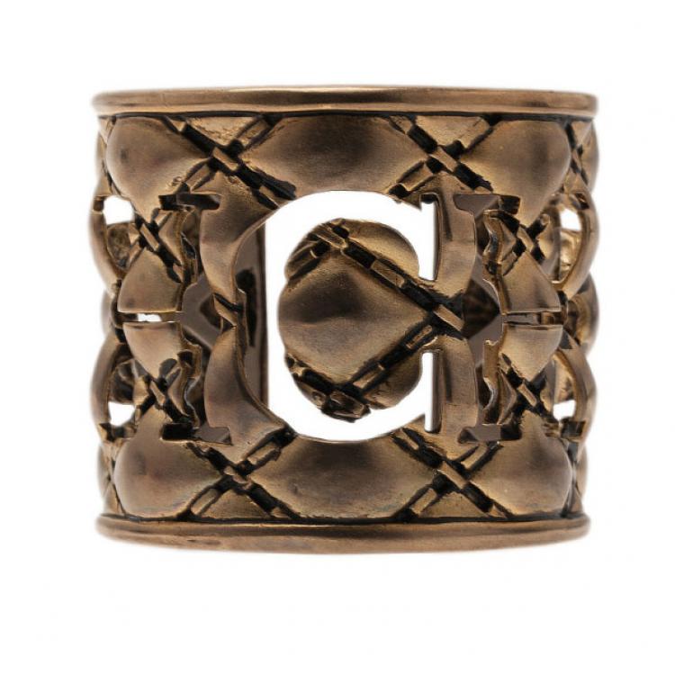 Pre Owned CH Carolina Herrera Gold-Tone Cuff 15CM