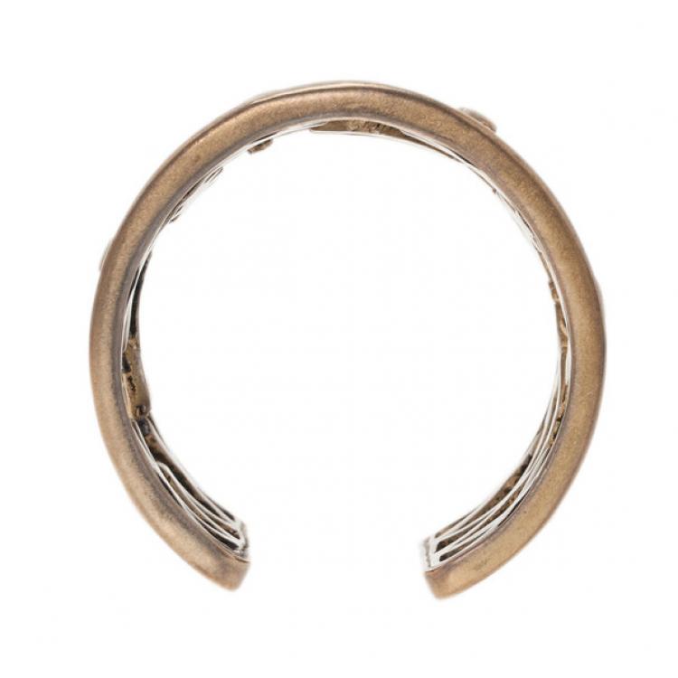 Pre Owned CH Carolina Herrera Gold-Tone Cuff 15CM