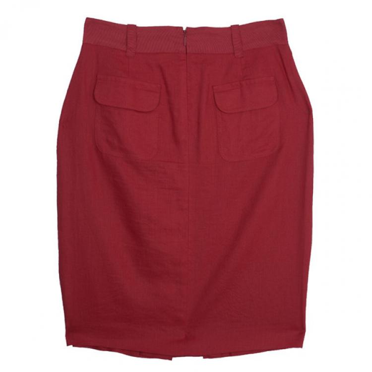 مملوكة مسبقًا CH Carolina Herrera Linen Skirt Suit M