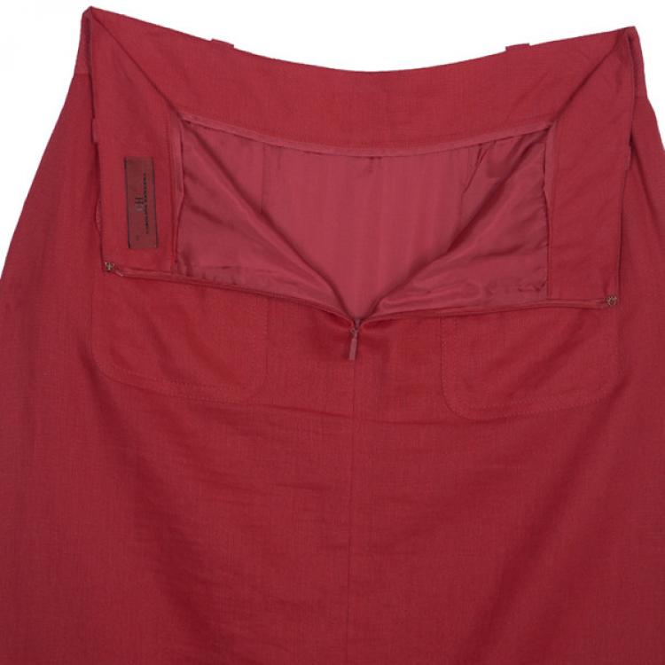 مملوكة مسبقًا CH Carolina Herrera Linen Skirt Suit M