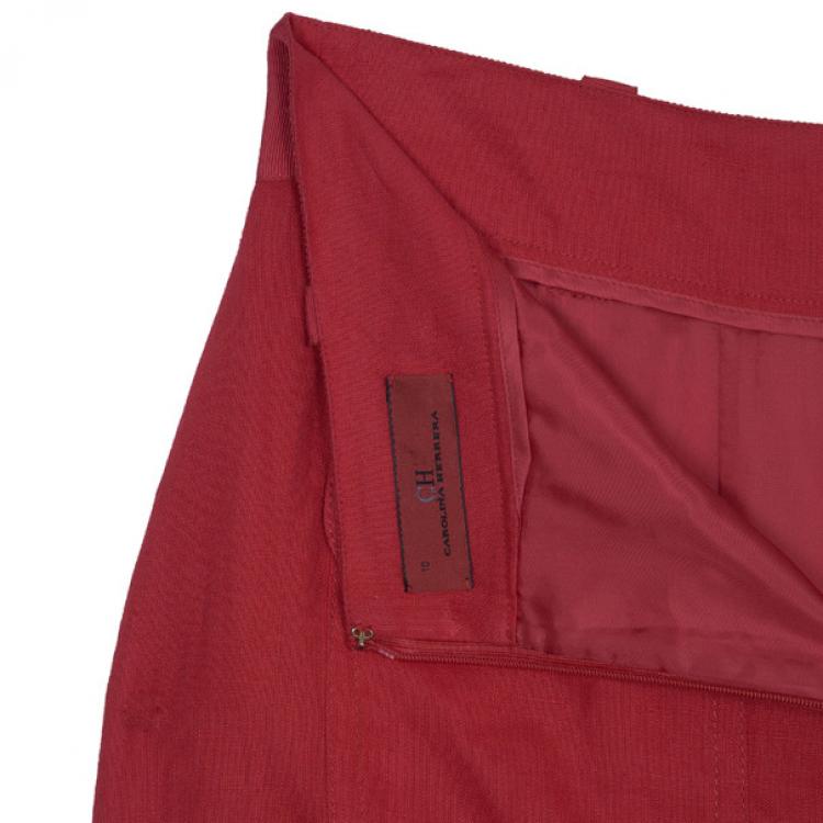 مملوكة مسبقًا CH Carolina Herrera Linen Skirt Suit M