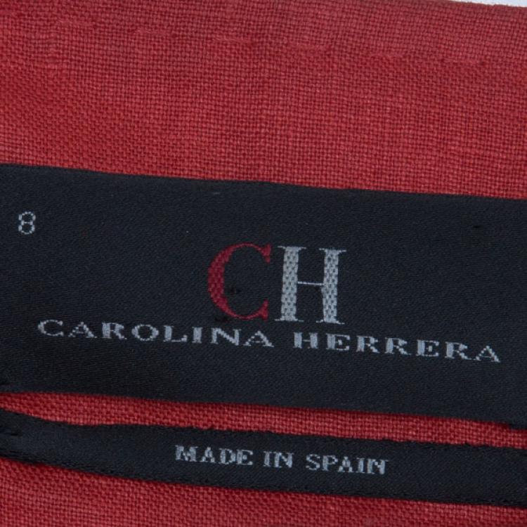 مملوكة مسبقًا CH Carolina Herrera Linen Skirt Suit M
