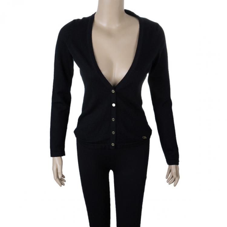 Pre Owned CH Carolina Herrera Black Cardigan S