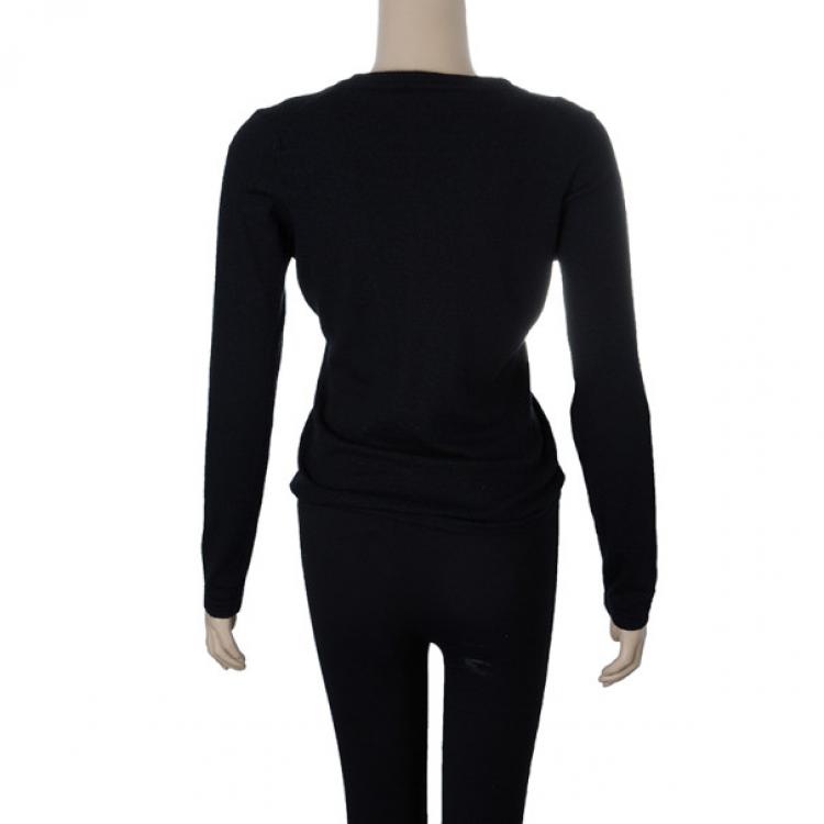 Pre Owned CH Carolina Herrera Black Cardigan S
