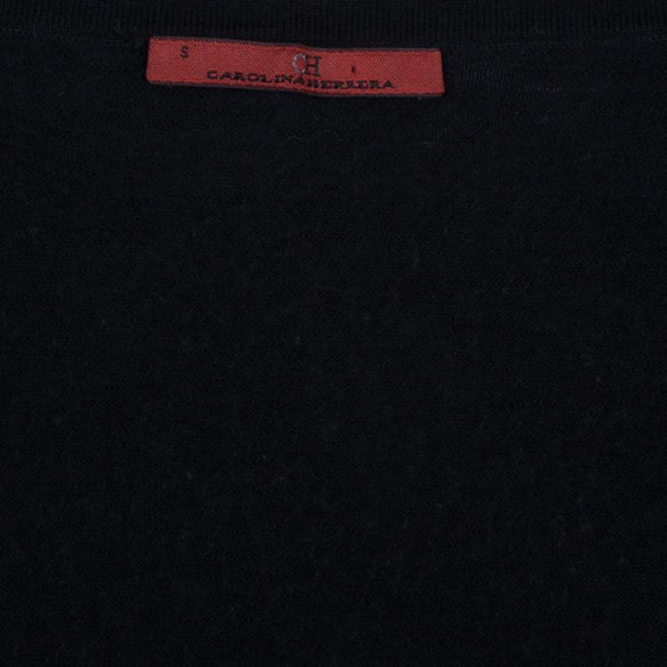 Pre Owned CH Carolina Herrera Black Cardigan S