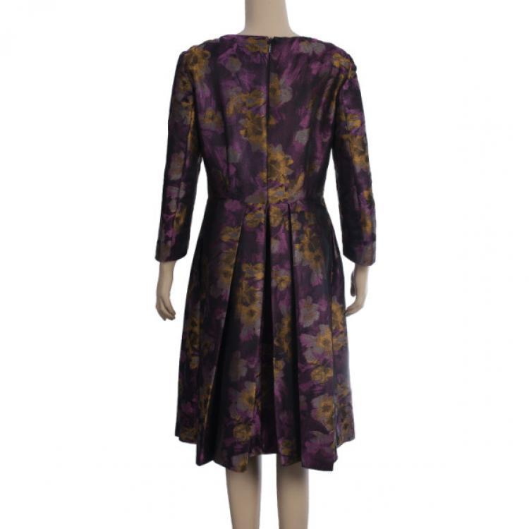 Pre Owned CH Carolina Herrera Floral Printed Dress M